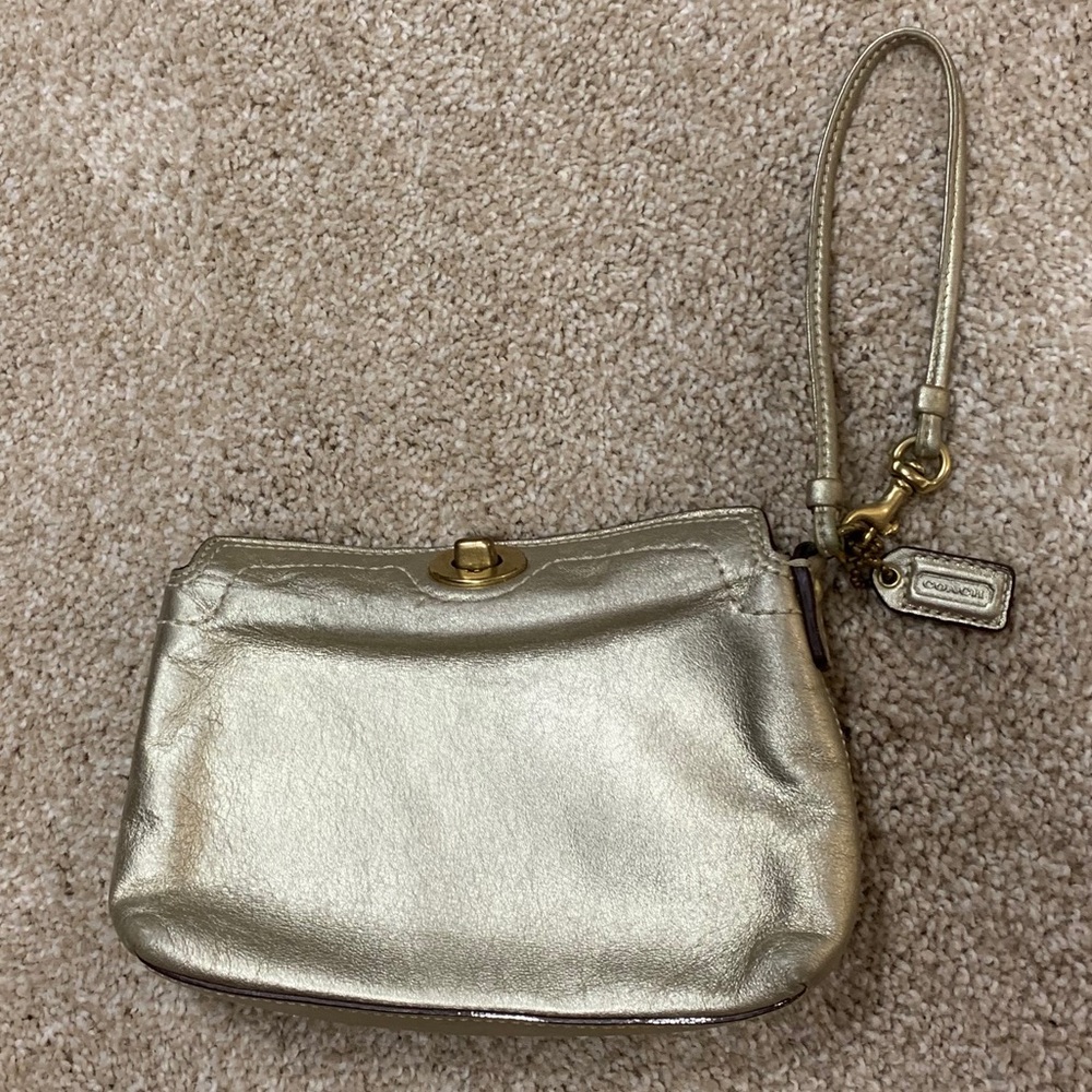 Gold Coach wristlet